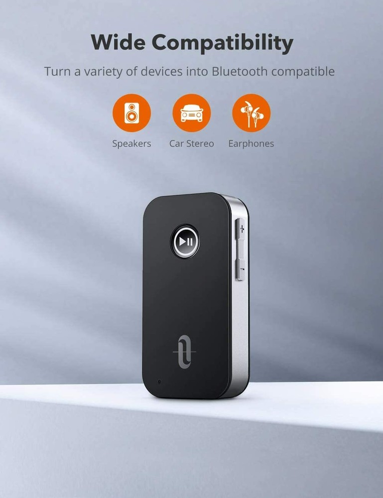 TaoTronics Bluetooth Receiver/Car Kit Portable Wireless Audio AUX Adapter 3.5mm