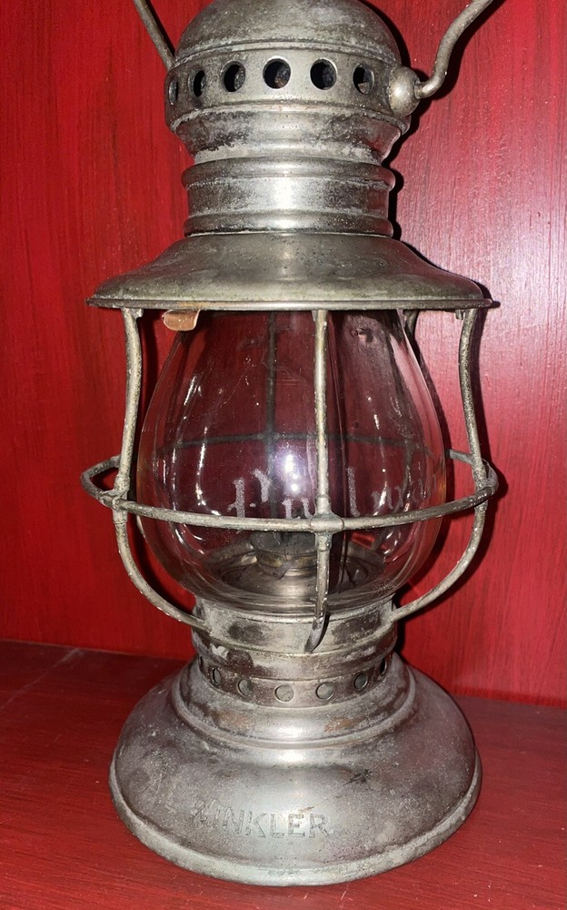 Antique Pullman Presentation RR Lantern Lamp