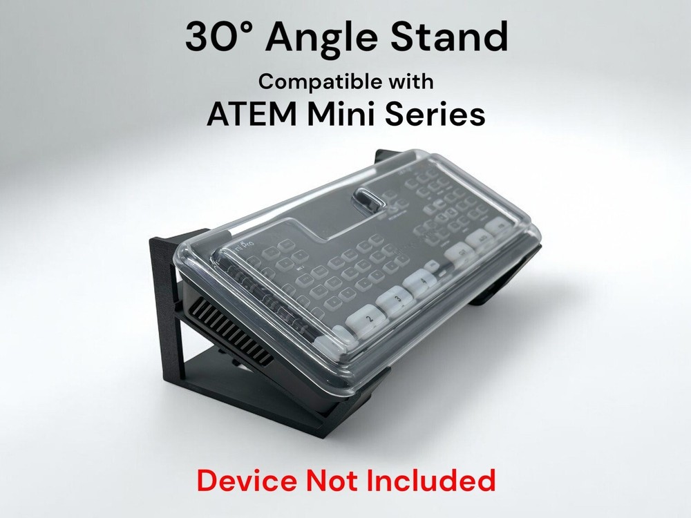 Angle Riser Stand for Blackmagic ATEM Mini, Slip On Design, DeckSaver Compatible