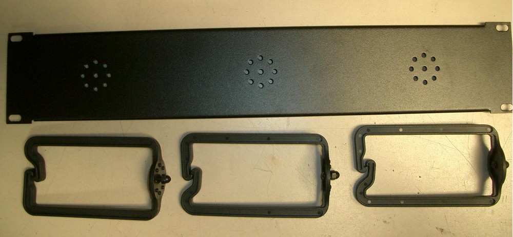 3.5 inch Blank Rack Panel w/ 3 cable routing loops