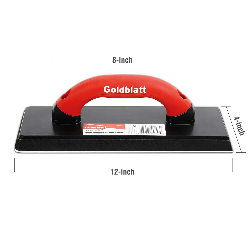 12-inch by 4inch Margin Float Gum Double Rubber Flooring Grout Float Soft Handle