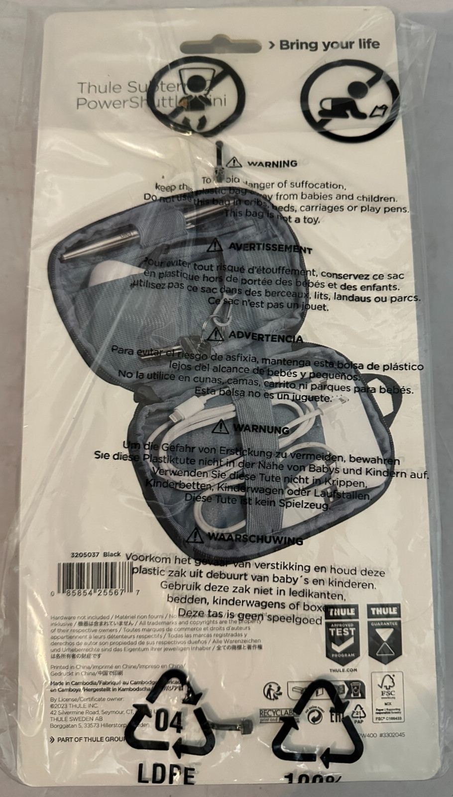 Thule Subterra 2 PowerShuttle MINI - Electronics Carrying Case - Black