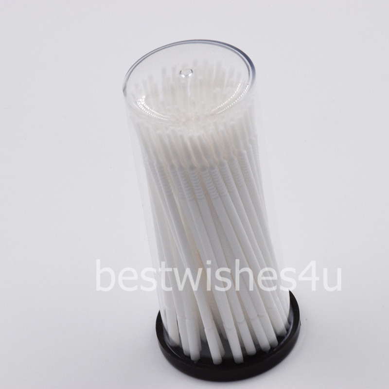Dental Disposable Micro Brush Bendable Applicator Tips Long Cylidner Stick Shank