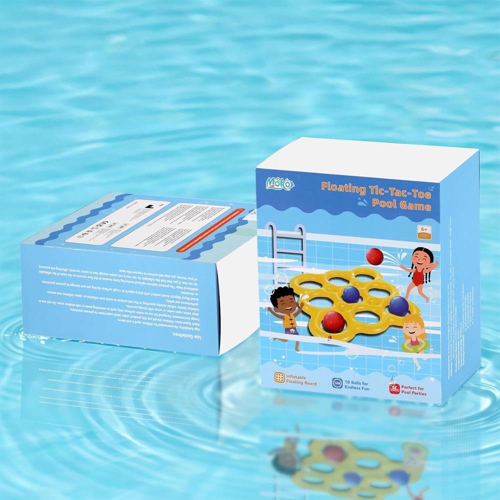 MoKo Pool Tic-Tac-Toe Float Game Set 10 Balls 2-10P