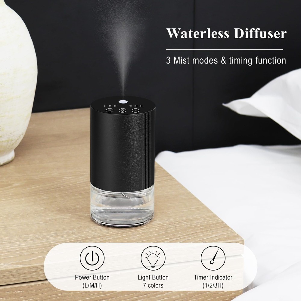Essential Oil Diffuser, Waterless Scent Diffusers for Home, 100ml Capacity At...