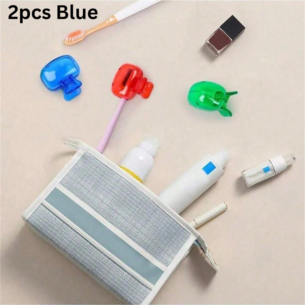 Toothbrush Head Covers Portable Protective Case Dustproof Toothbrush Head Clips