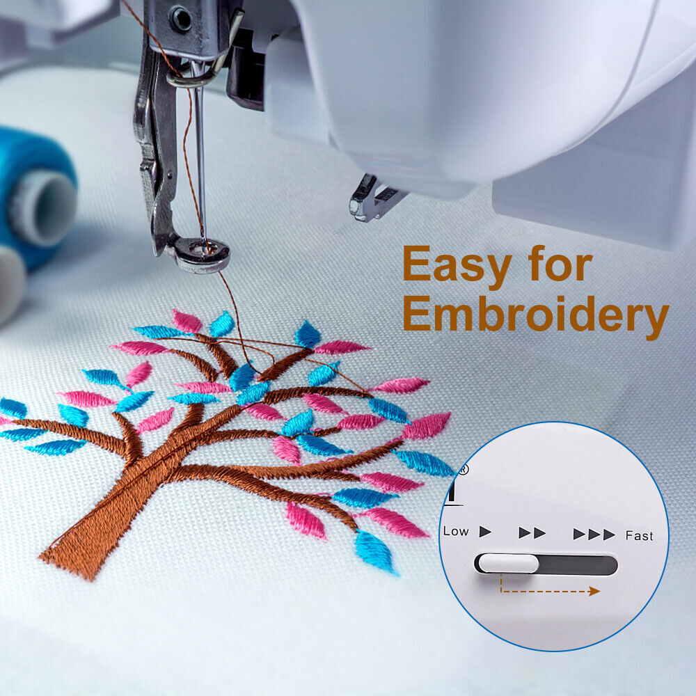Computerized Embroidery Sewing Machine with 60 Unique Built-in Stitch