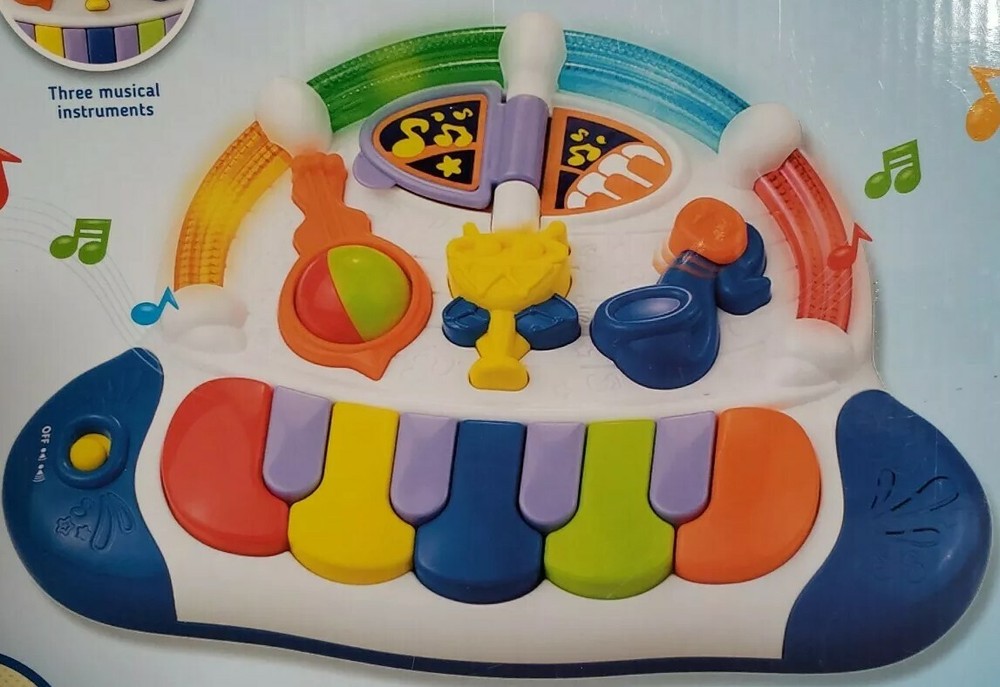 JUKEBOX PIANO WITH 3 MUSICAL INSTRUMENTS BUILT-IN, LITTLE LEARNER