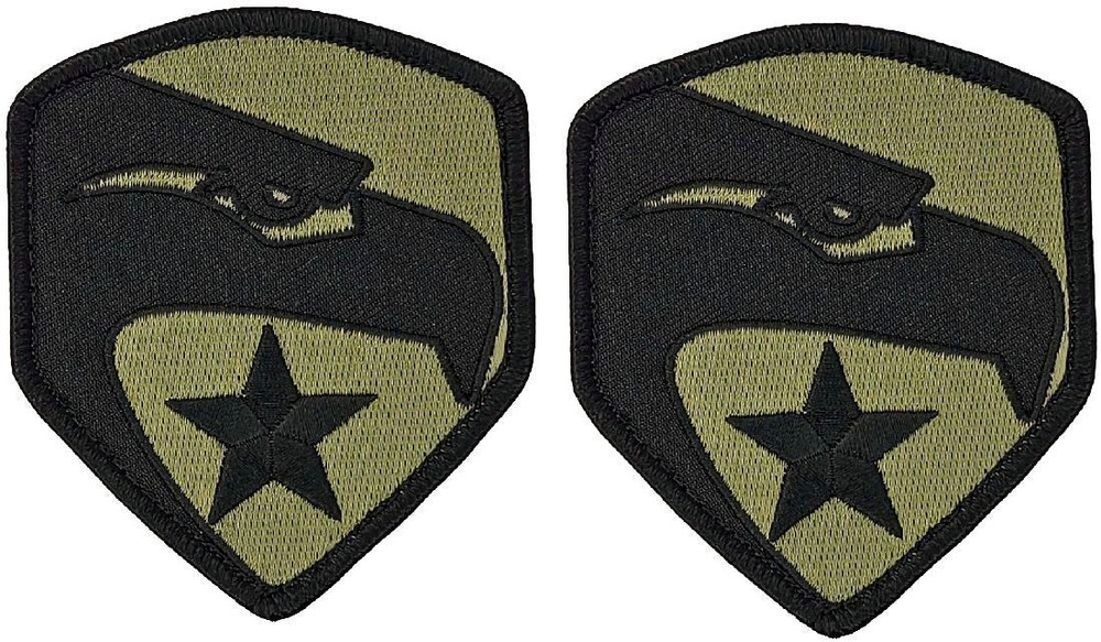 GI Joe Eagle & Star Logo Military Morale Patch | 2PC HOOK BACKING   3.5"x3"