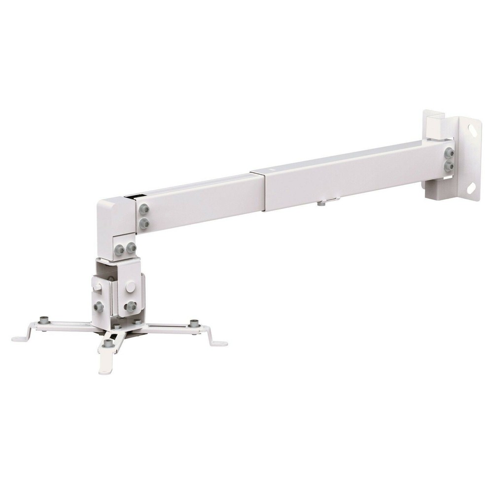 Universal Projector Ceiling or Wall Mount Bracket Tilt DLP LCD - 44 lbs - White