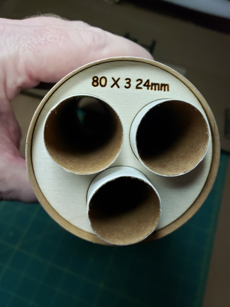 BT-80 X Three "E" Centering Ring Set For Estes model rocket kits cluster mount.