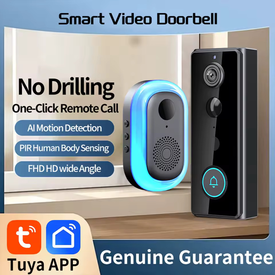 Smart Doorbell with Camera Wireless WIFI Tuya App Remote Control Video Intercom