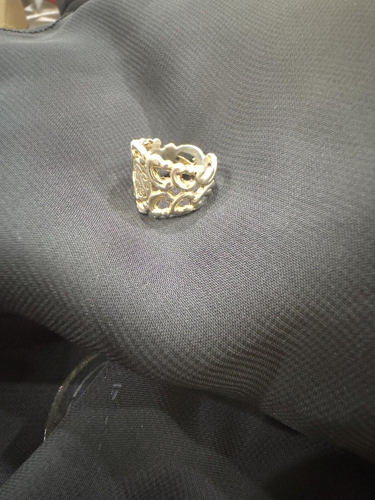 Intricate Gold Tone Filigree Statement Ring
