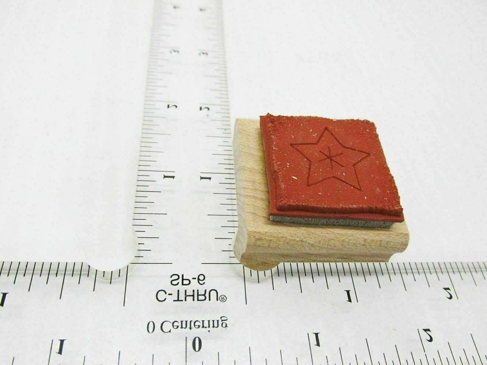 Winter Snow Star Rubber Stamp - Stamp Set D64