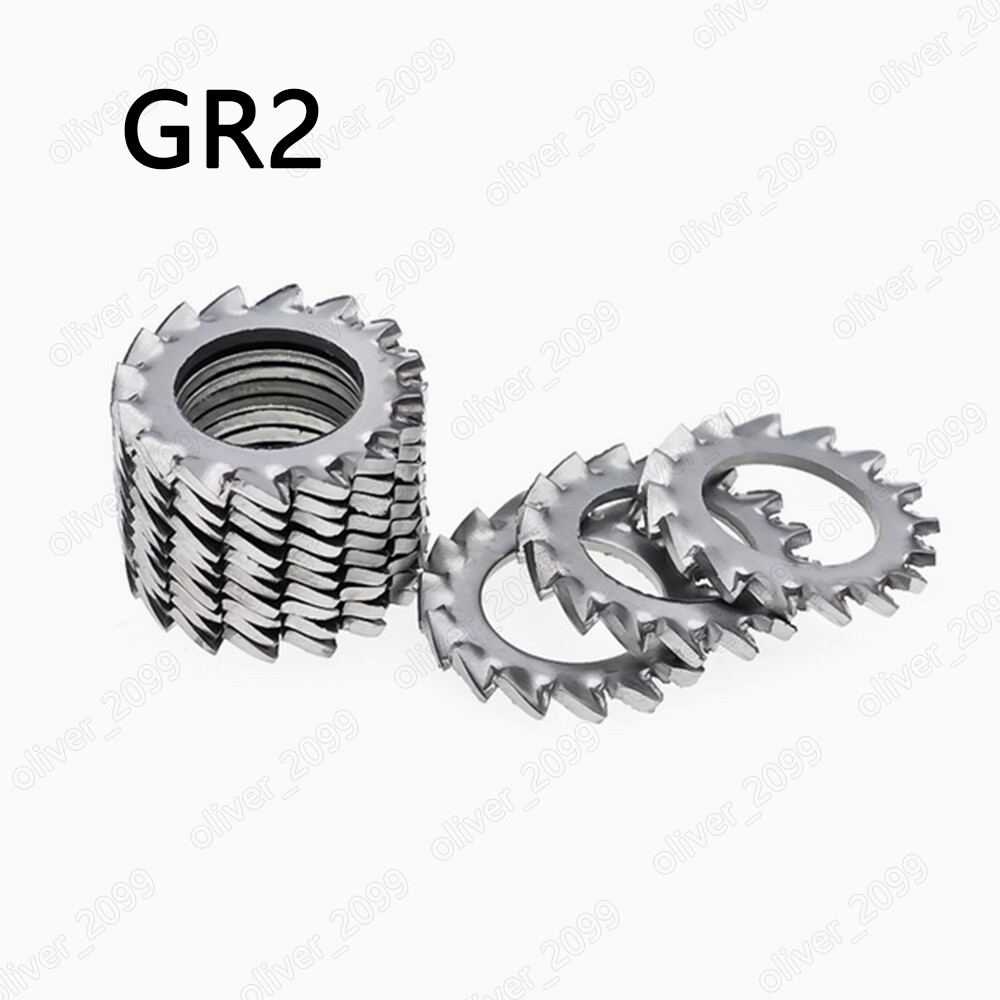 Titanium GR2 Serrated External Lock Washers M5 M8 M10 M12