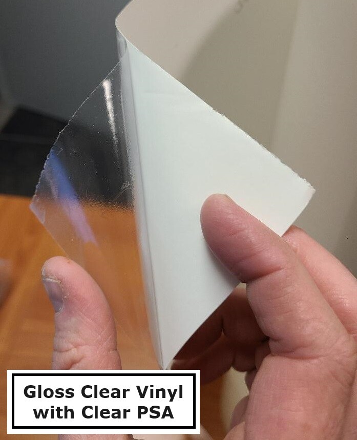 3.0 mil Gloss Clear Transparent Cut Sign Vinyl PVC Self-Adhesive 5-Year Film