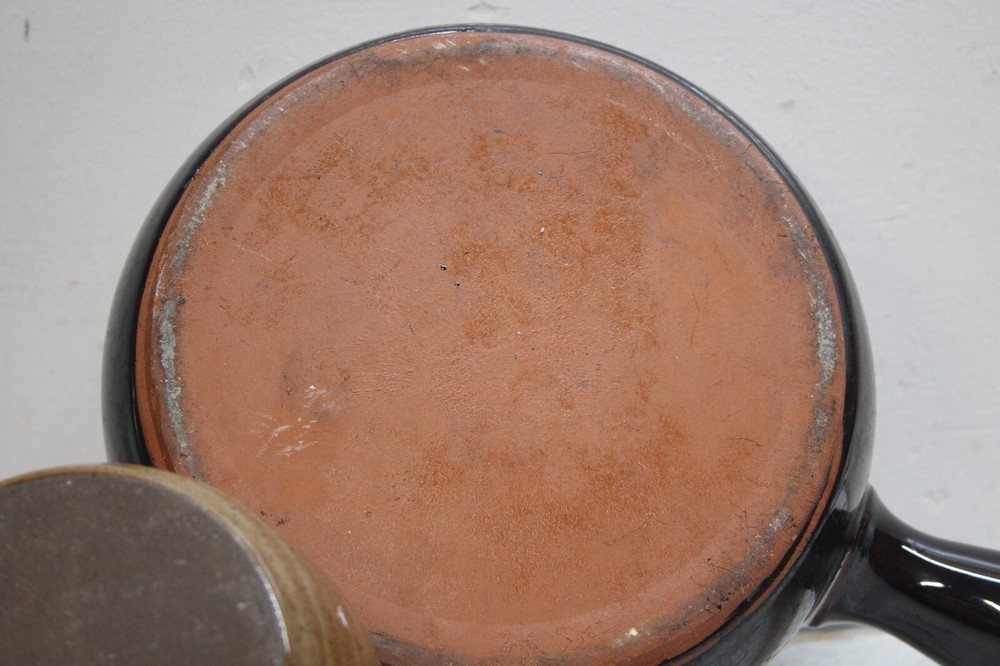 VINTAGE CASSEROLE AND SOUP BOWL CERAMIC UNKNOWN MAKER