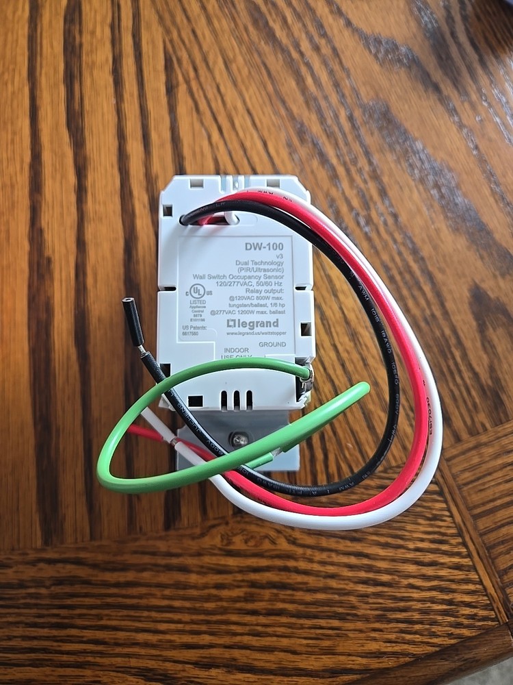 Wattstopper DW-100-R Dual Tech Wall Switch RED