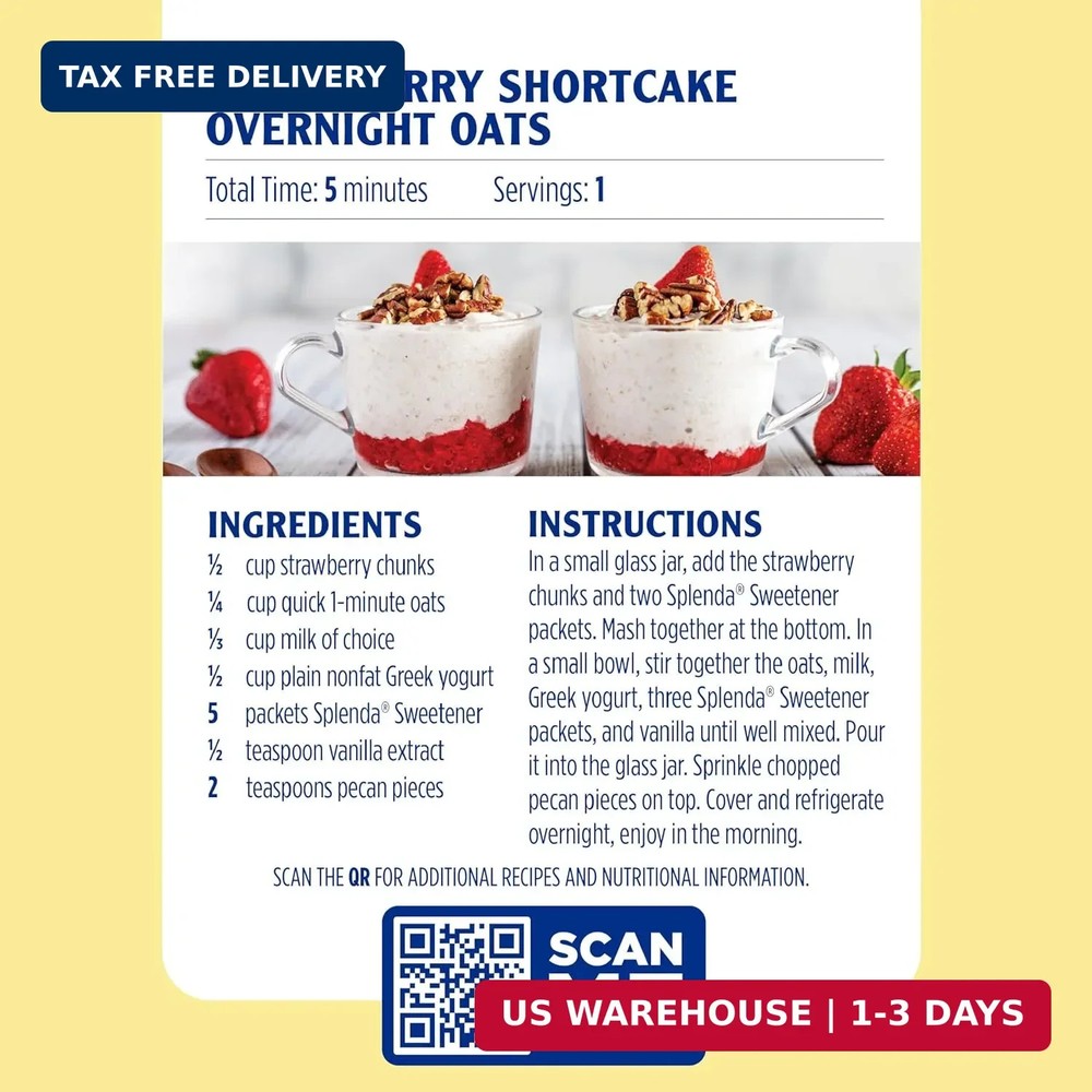 SPLENDA Zero Calorie Sweetener Value Pack, 800 Count Packets