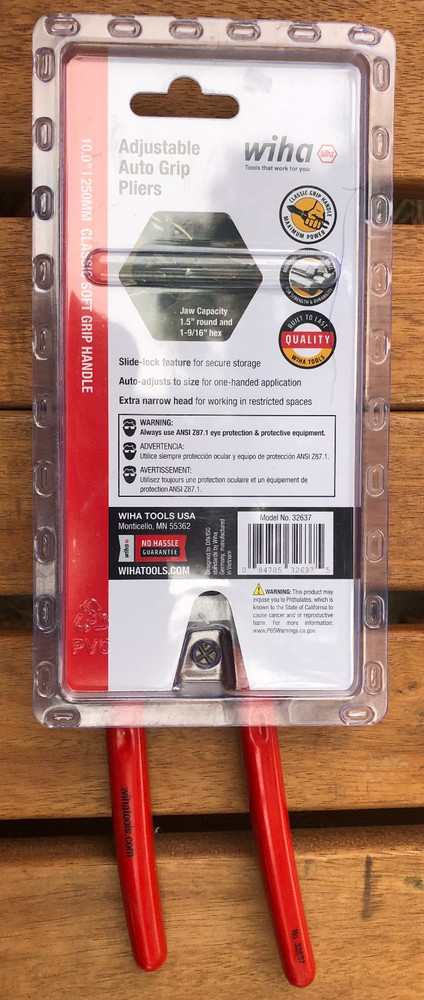 Wiha 6pc Screwdriver and Adjustable Auto Grip Pliers Set