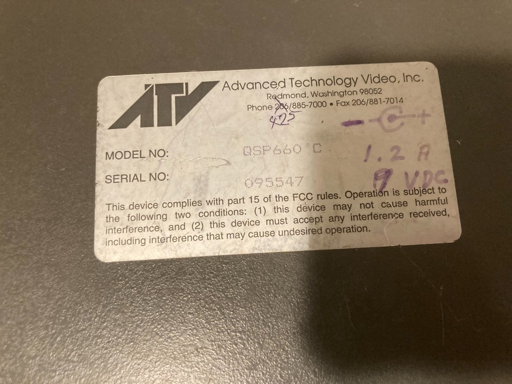 ADVANCED TECHNOLOGY VIDEO, QUADRA SPLIT, 660