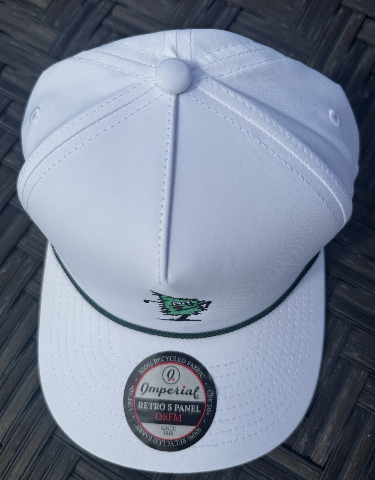 **NEW** The Tree Farm Tree Monster White Imperial Rope SnapBack Golf Hat Cap