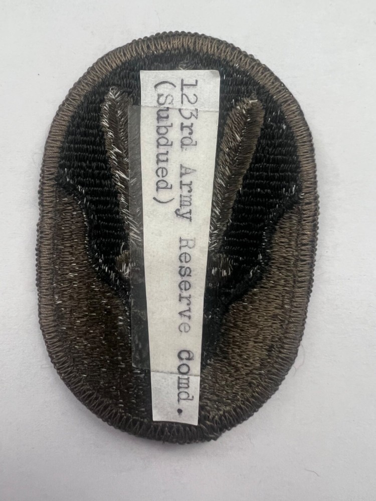 123rd Army Reserve Command Subdued US Army Patch