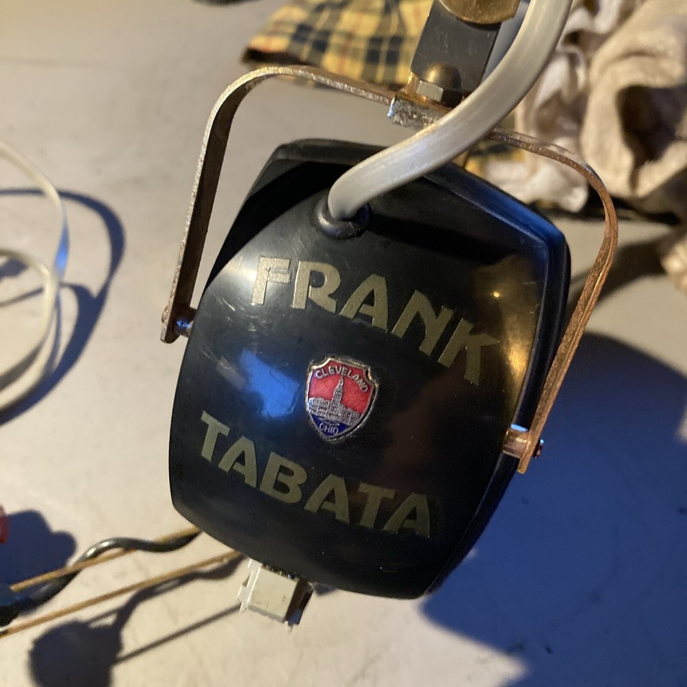 Vintage Audio Com Pilot Push Button Intercom Headphones Headset w MICROPHONE