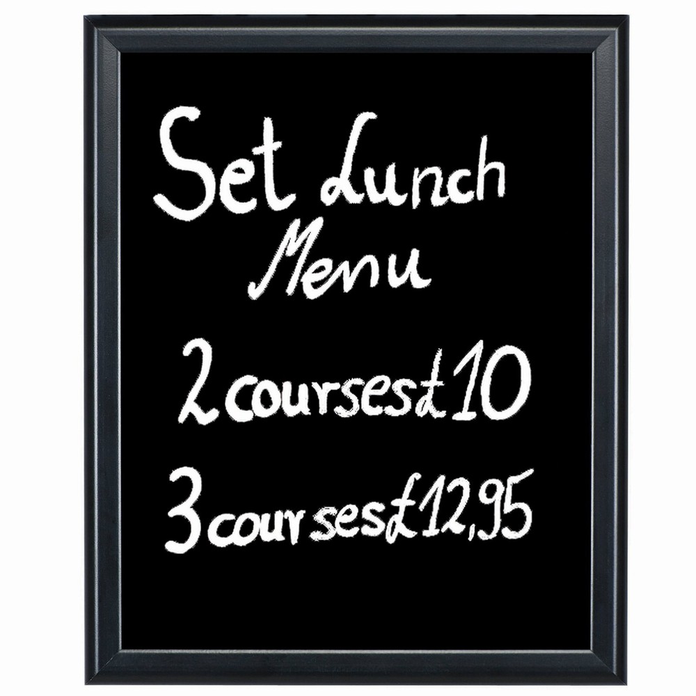 Write On Dry Erase Board 16x22" Wall Mount Reusable Black Surface Aluminum Frame