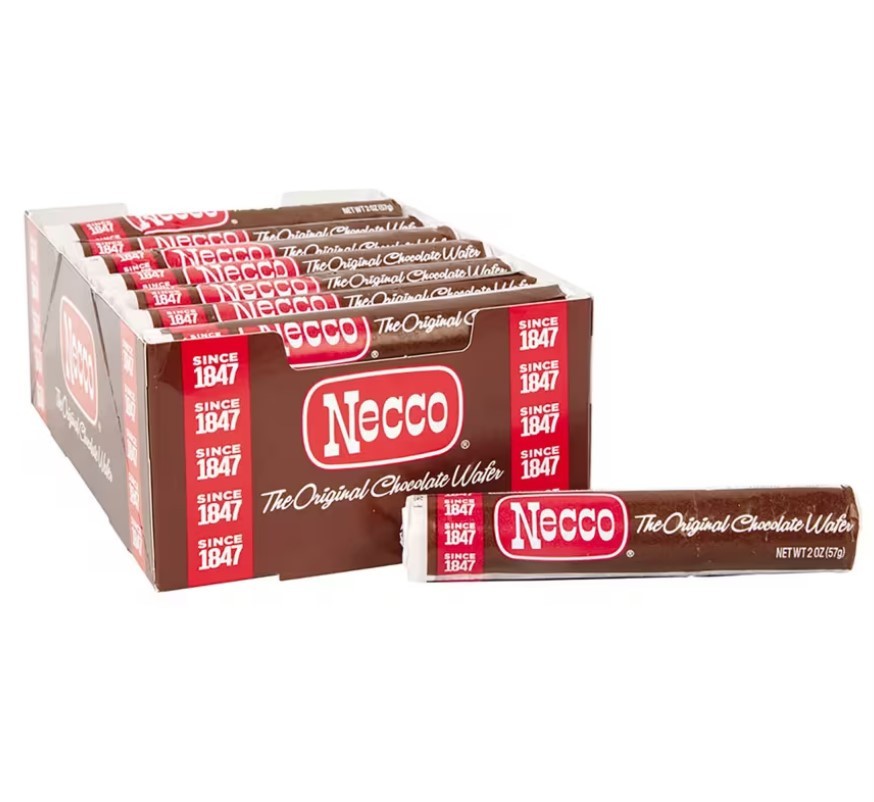 48 oz Necco Chocolate Wafer Candy Rolls 24 Pc Classic Bulk Candy Pack