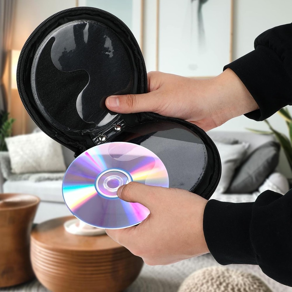 Oxford CD Case DVD Storage Holder Disc Binder 20 Capacity Black