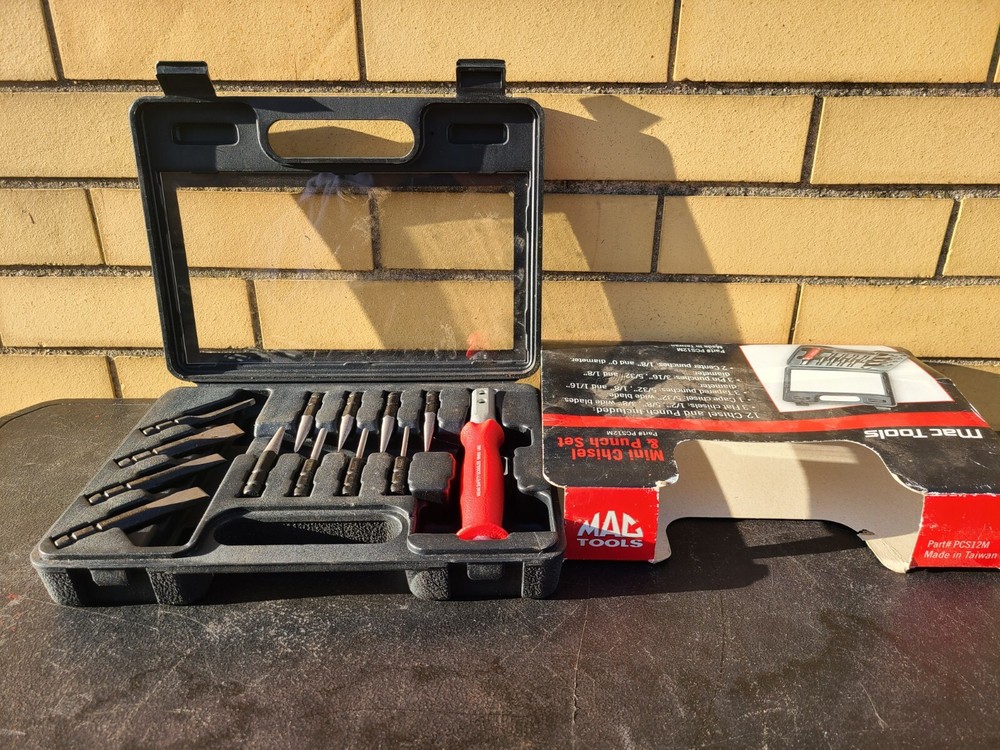 MAC Tools Mini Chisel & Punch Set Made in Taiwan PCS12M