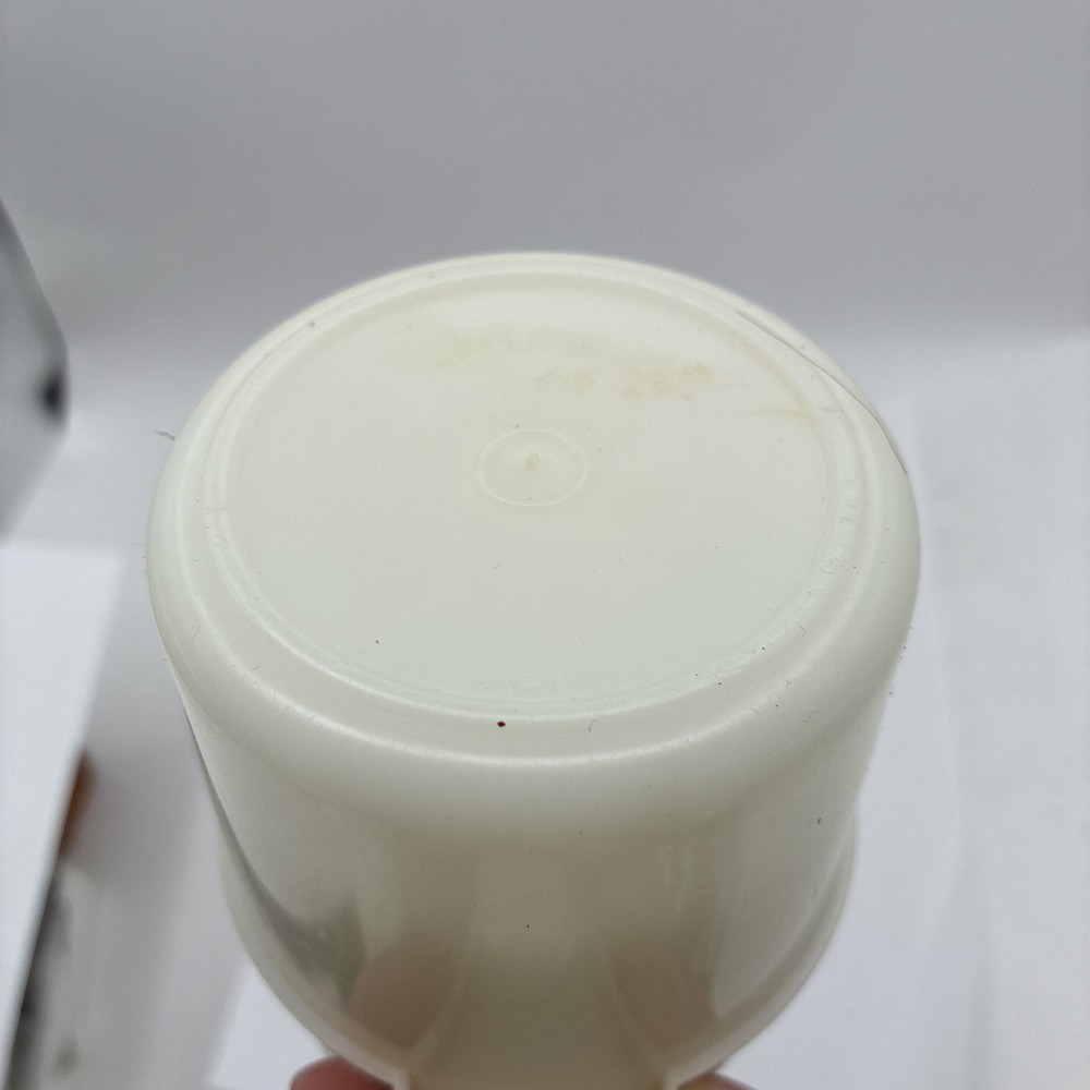 6 Vintage Tupperware Measuring Cups Sheer White Stacking Nesting Great Condition