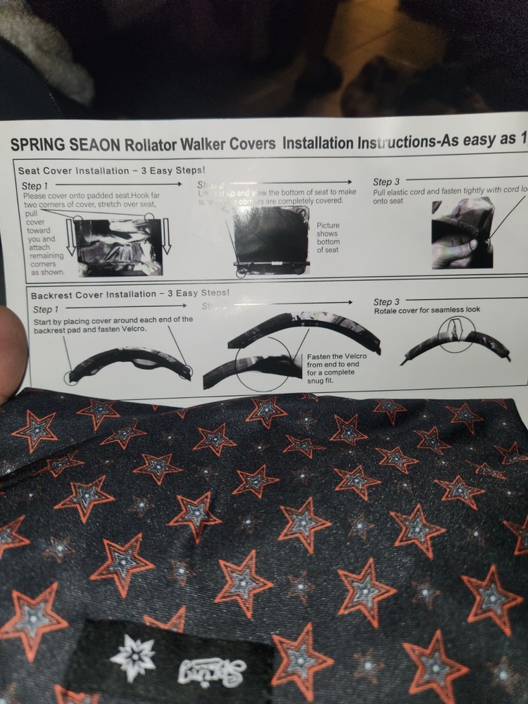Universal Rollator Walker Seat and Backrest Rollbar Covers