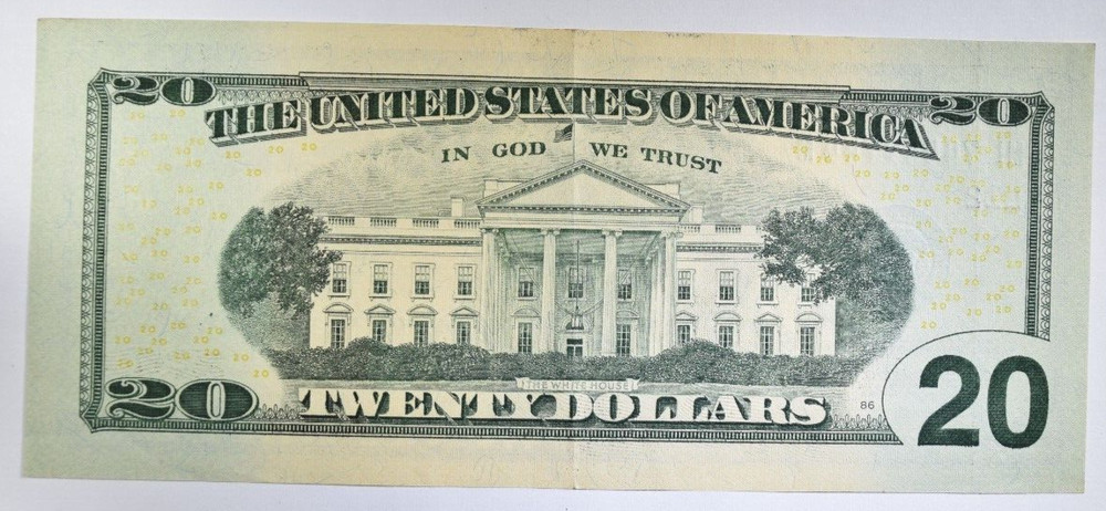 2013 $20 FRN BINARY SERIAL #74447744 CRISP AU ABOUT UNCIRCULATED!