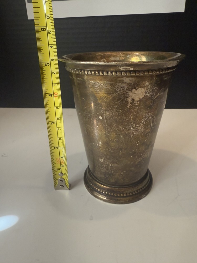 GOBLET VASE CUP SILVERPLATE MADE IN INDIA 4 1/2"