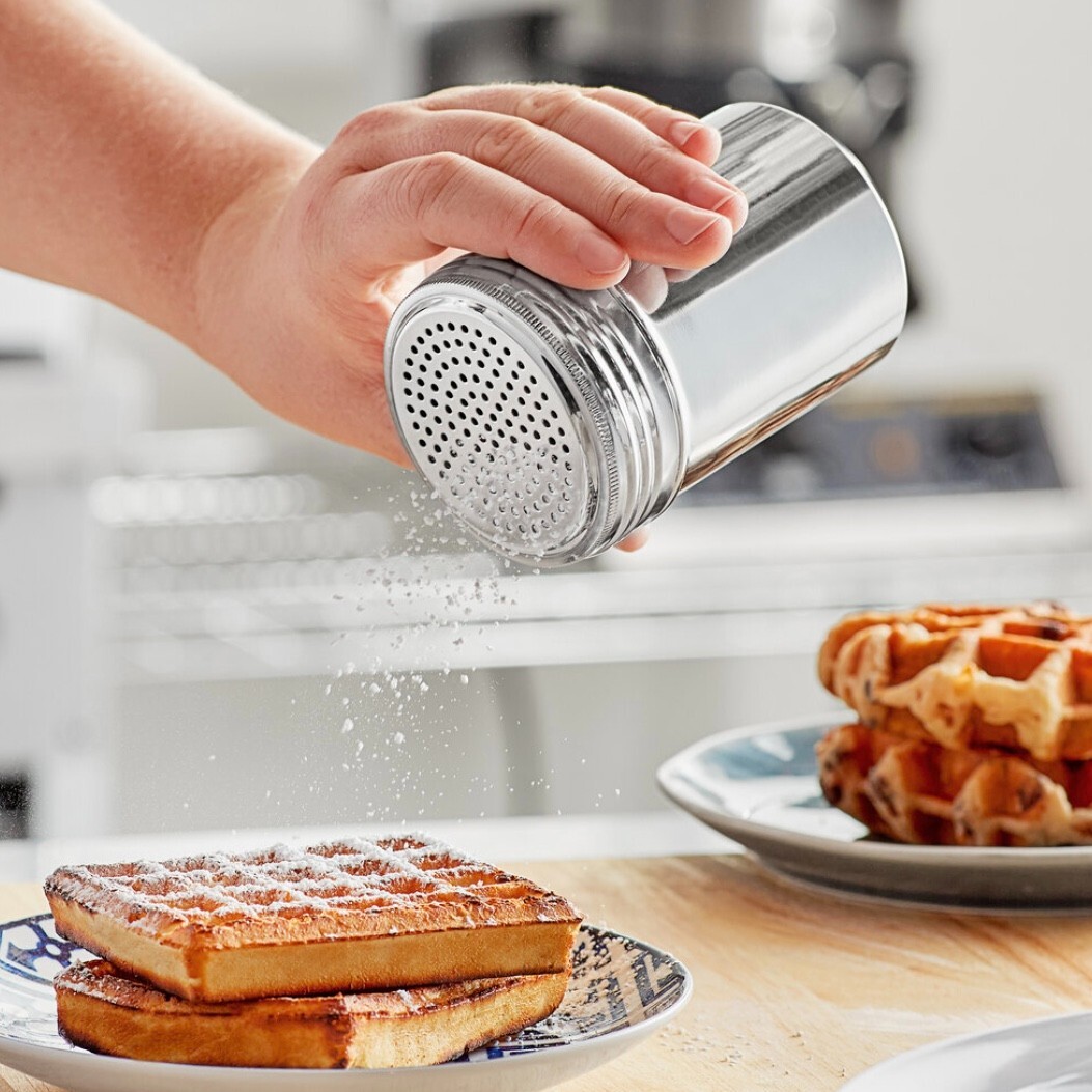 Set of 2 Stainless Steel Shaker Great for Salt Pepper Sugar Cinnamon