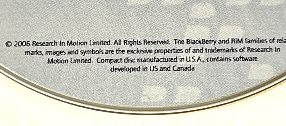 BlackBerry User Tools 2006 CD ROM USA