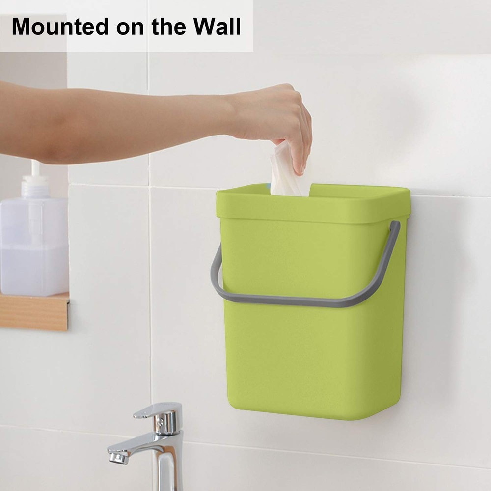 Compact 3L Odor-Free Kitchen Compost Bin - Wall-Mounted & Versatile Design