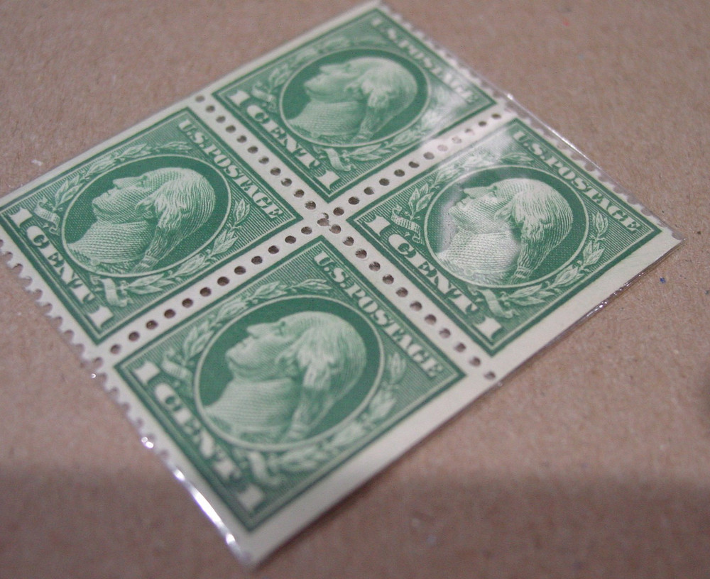 US Scott #405b Booklet 4 Mint H 405