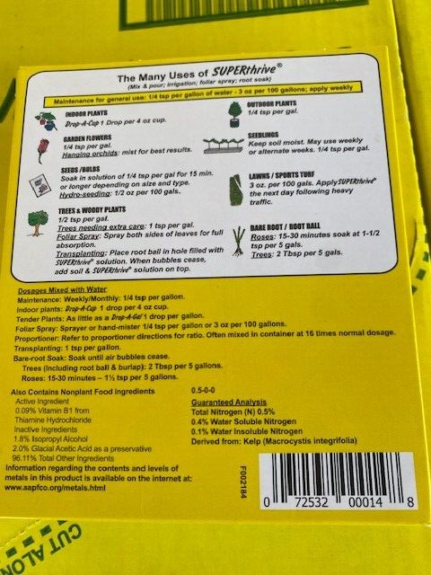 Superthrive 4 oz. Original Vitamin Solution with Kelp - BUY MORE & SAVE!!!