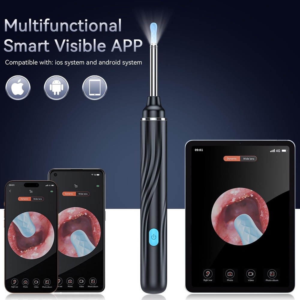 Tomaje Ear Wax Removal Tool Camera, Earwax Tools, Black