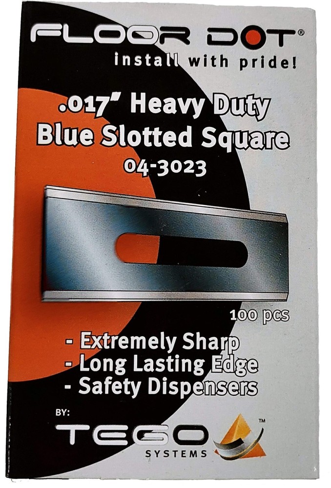 Square Corner Slotted Carpet Blades