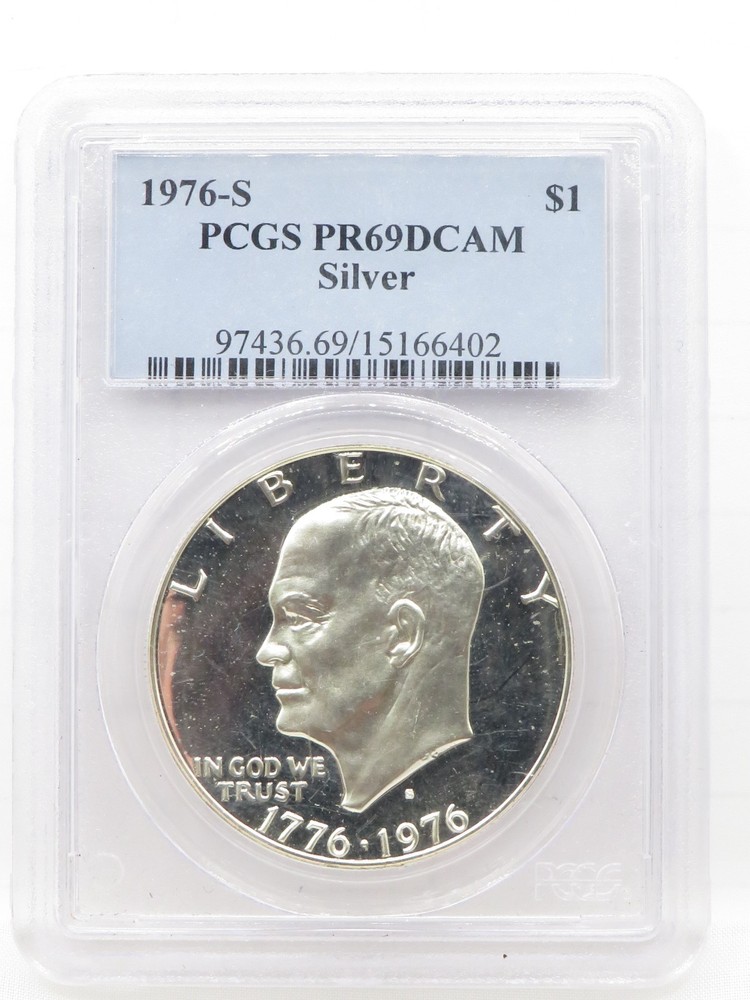 1976-S SILVER EISENHOWER DOLLAR PR69 DCAM PCGS**