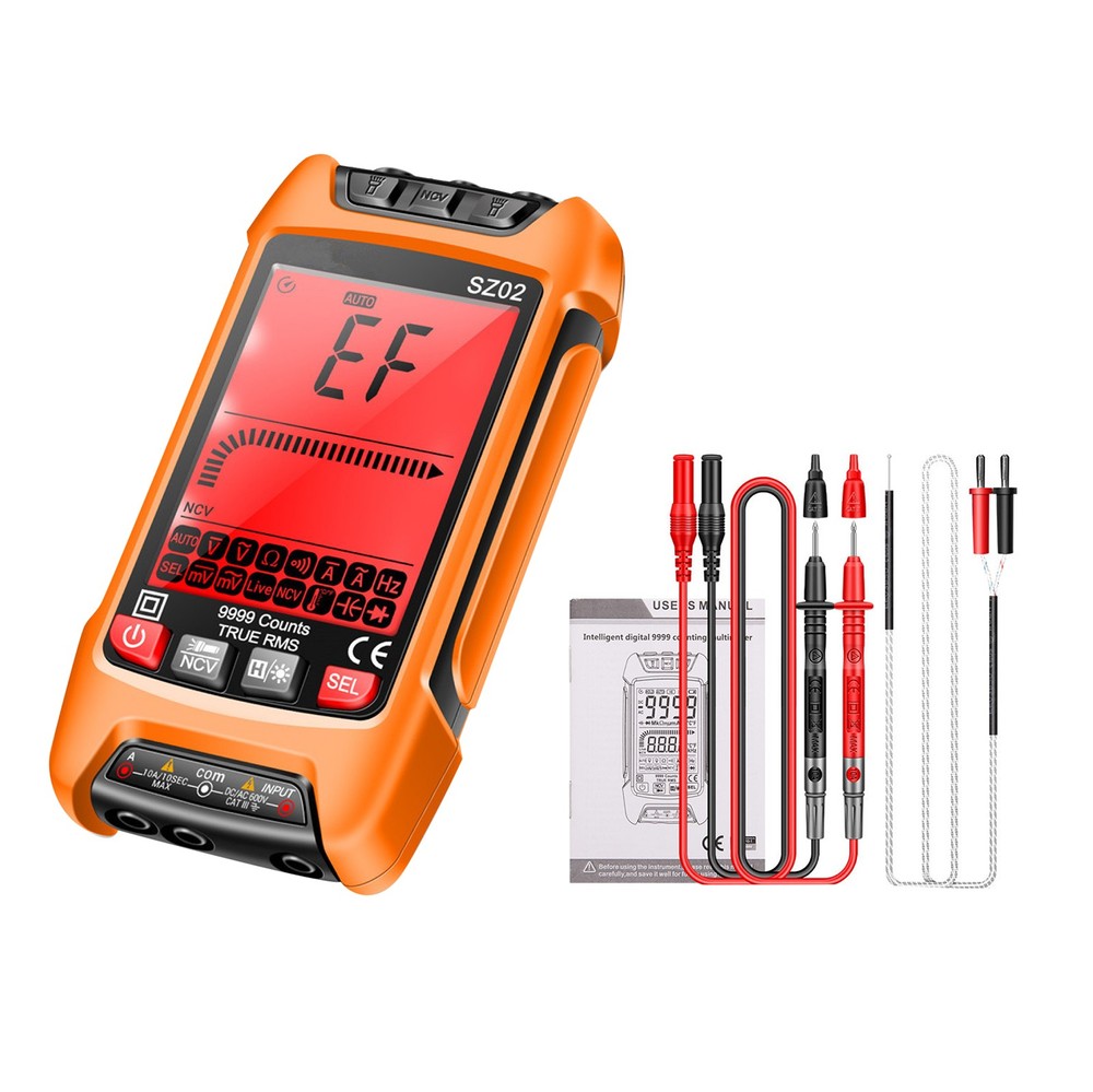 Digital Multimeter 9999 Counts Current Tester True RMS Auto Capacitance Meter rr
