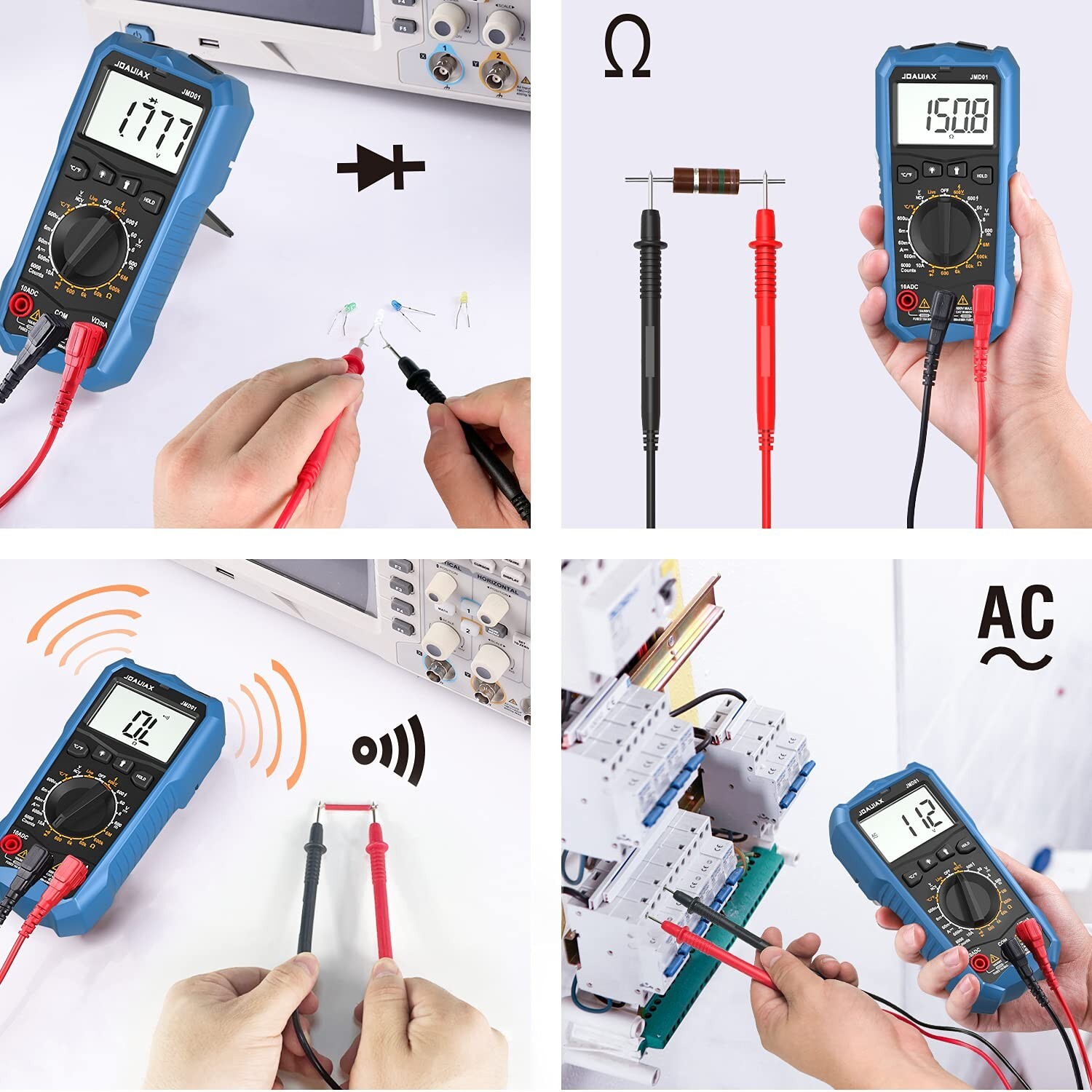 Digital Multimeter 6000 Counts Multi Tester AC DC Voltmeter NCV Ohm TRMS