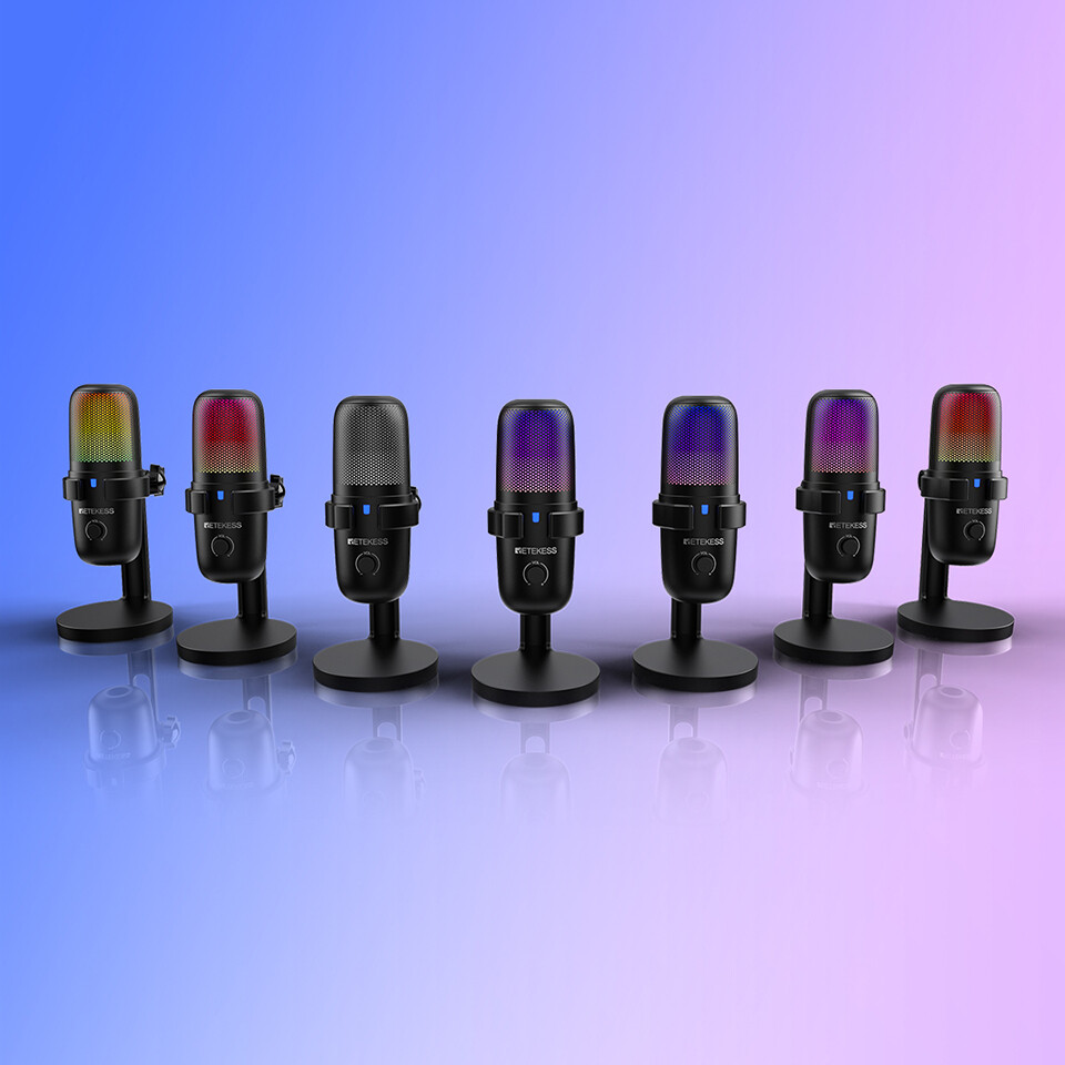 Retekess TG201 Wireless Gaming Microphone USB Condenser Live Streaming System