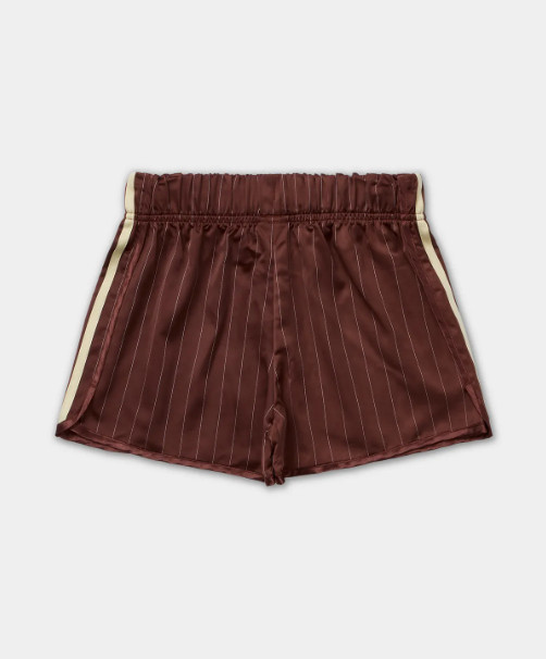 adidas Originals Pinstripe Satin Shorts KC4236 – Brown
