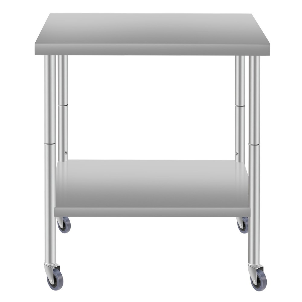Stainless steel worktable on wheels kitchen workbench 30x24"