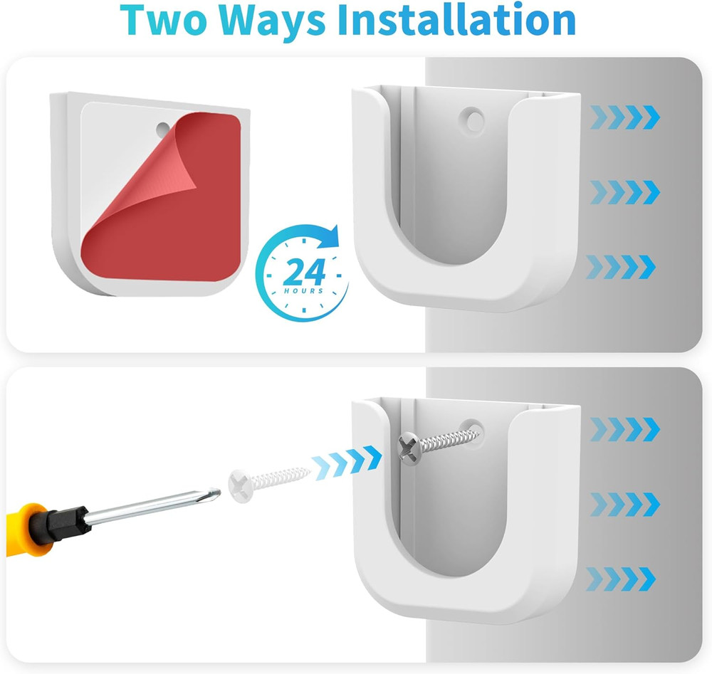 Indoor Camera Mount Adhesive Wall Bracket No Drill Security Mount 2 Pack